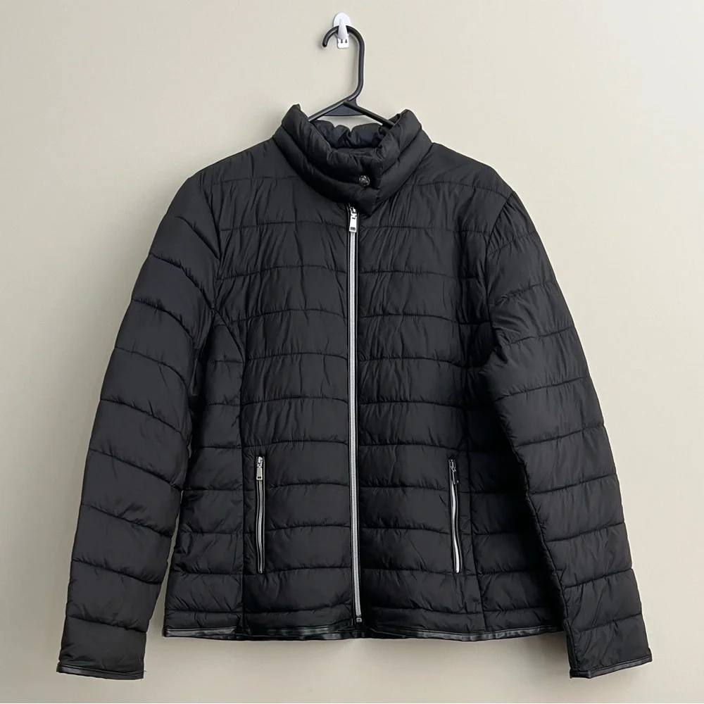Black Packable Puffer Jacket Women's Sz XL - Picture 1 of 8